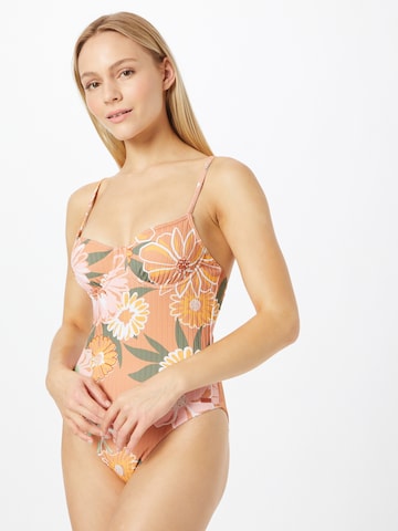 ROXY T-shirt bra Swimsuit 'LOVE THE MUSE ONE' in Brown: front