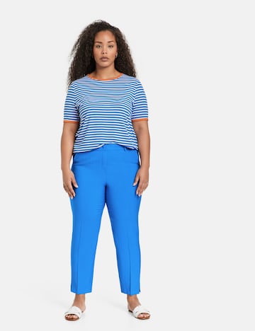 SAMOON Normální Kalhoty s puky – modrá