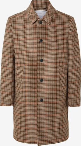 SELECTED HOMME Between-Seasons Coat in Brown: front