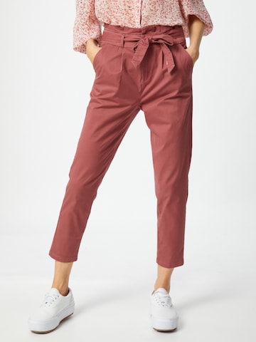 ONLY - Slimfit Pantalón plisado en rojo: frente