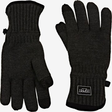 ESPRIT Full Finger Gloves in Grey: front