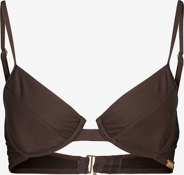 Alife and Kickin Bikini top 'Pina' in Brown: front