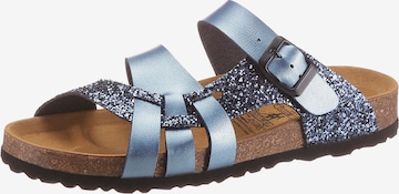 BIO POINT Mules in Blue: front