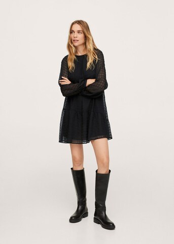 MANGO Shirt Dress 'Match' in Black