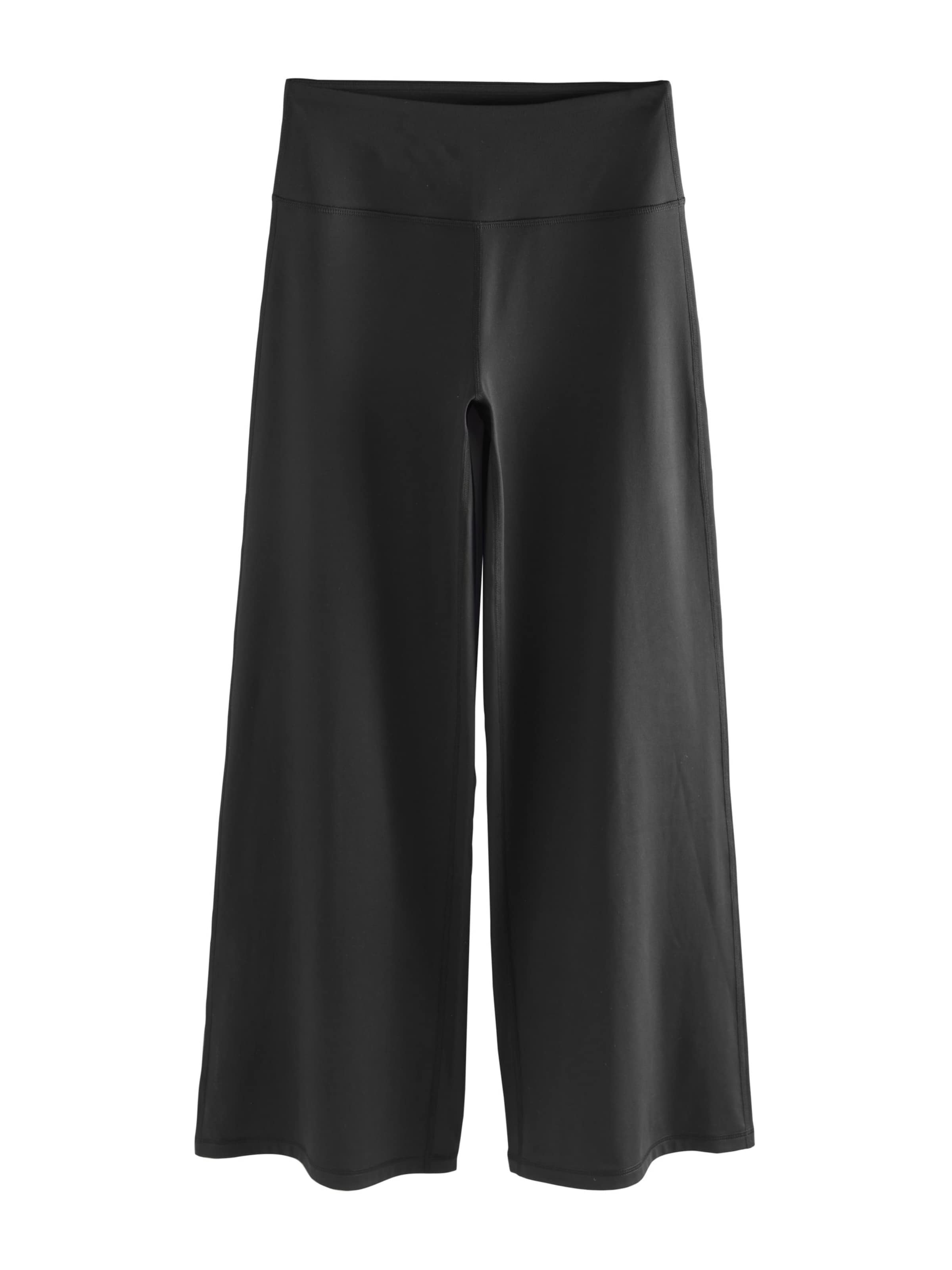 Wide leg Pantaloni sport de la Next pe negru: față