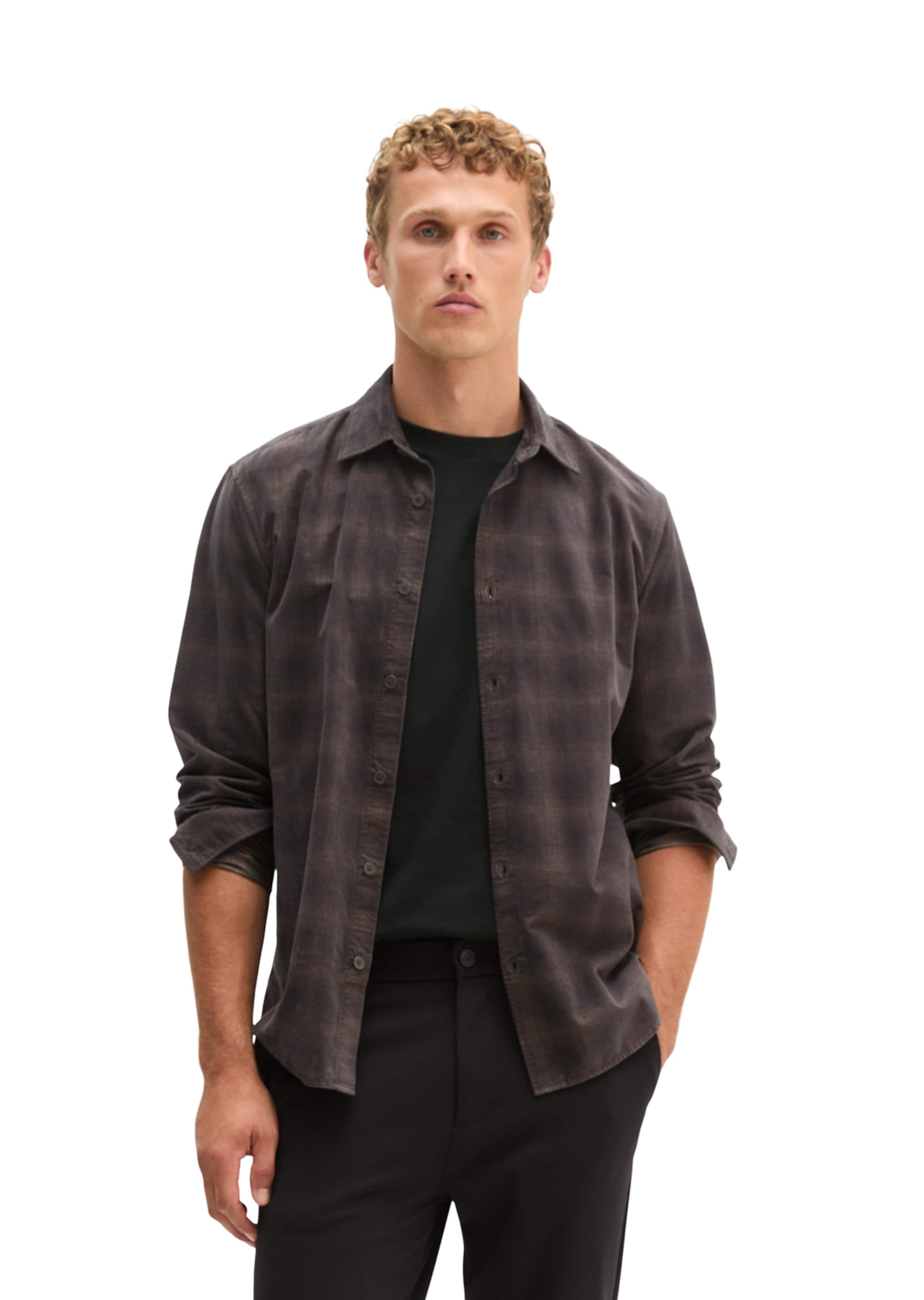 Marc O'Polo Regular Fit Hemd in Braun: Vorderseite