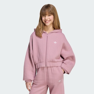 ADIDAS ORIGINALS - Casaco em moletão em roxo: frente