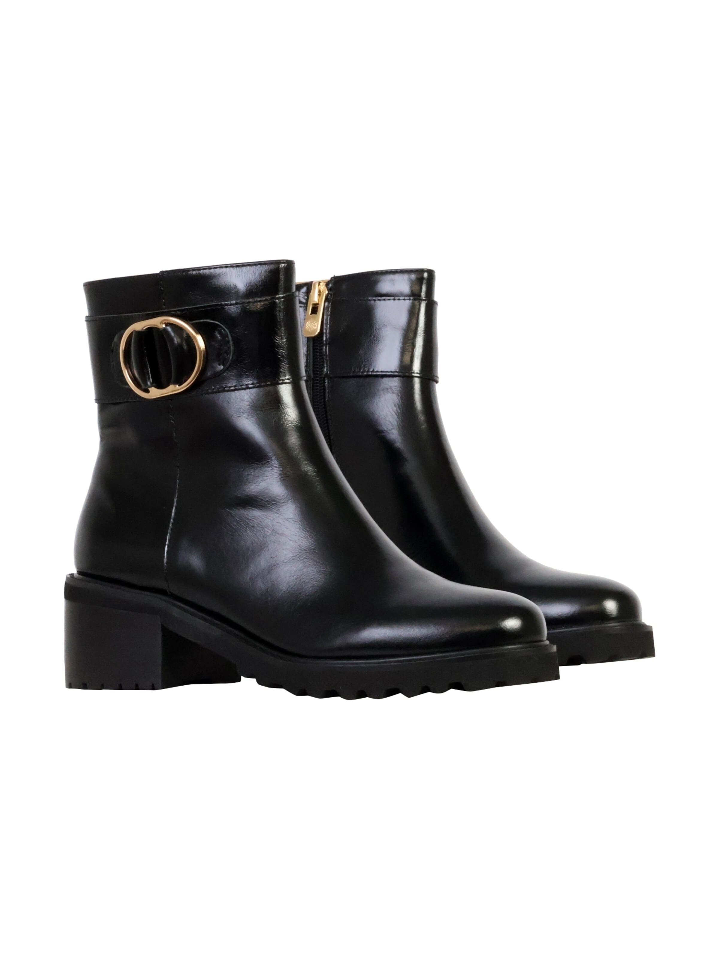 Emilie Karston Ankle boots 'Quinn Stiefelette aus Leder mit Absatz' in Green