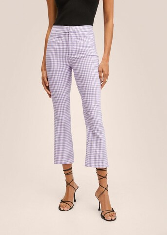 MANGO Boot cut Pants 'Trompy' in Purple: front