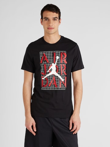 Jordan T-shirt 'JM STACK' i svart: framsida