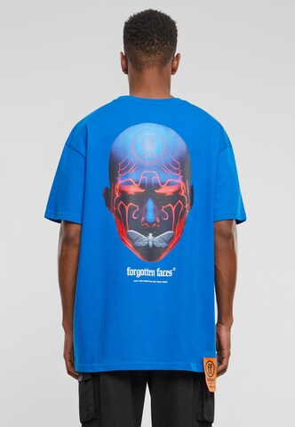 Forgotten Faces T-Shirt in Blau: predná strana