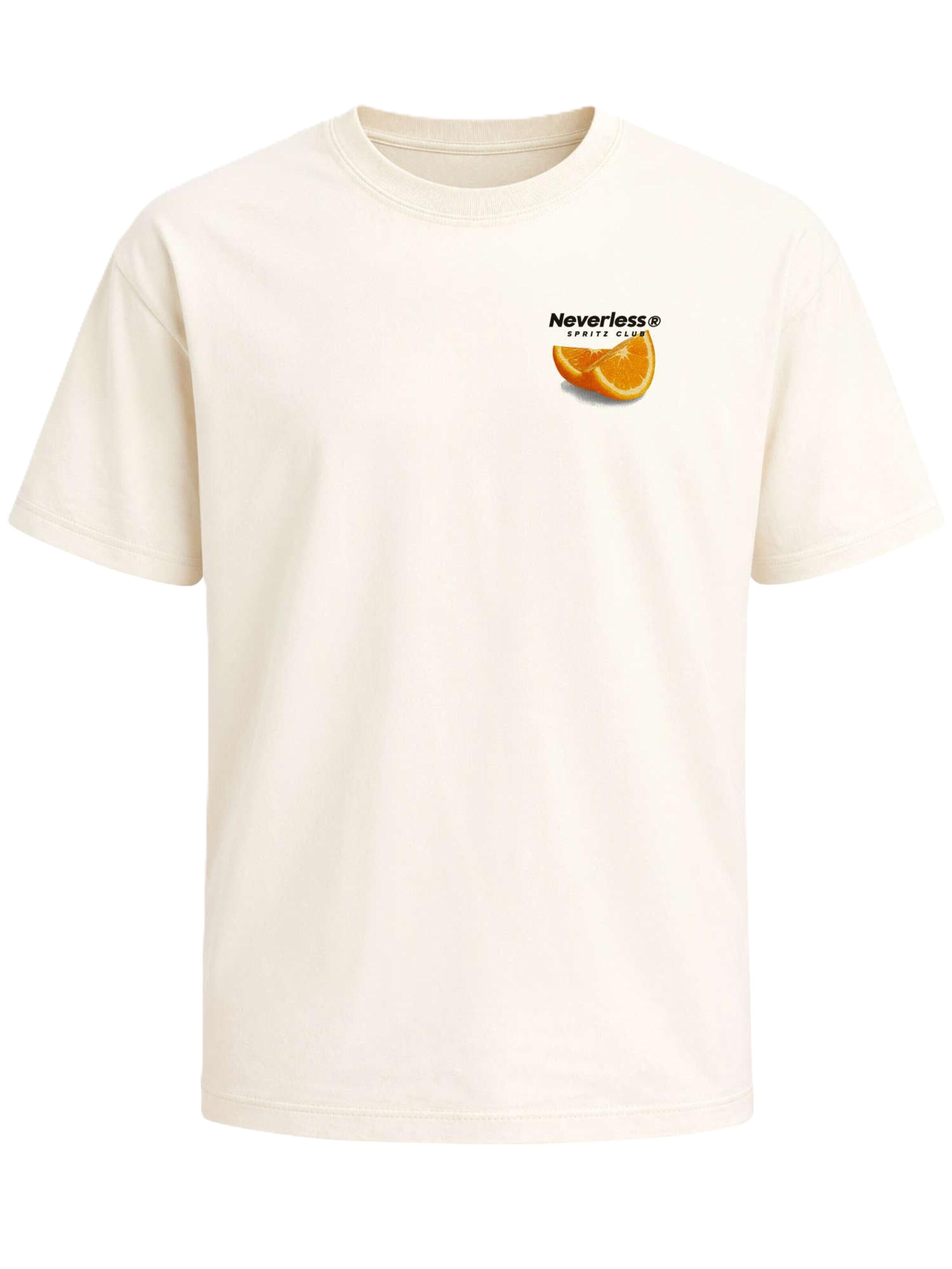 Neverless Shirt 'Orange Spritz' in Beige: Vorderseite