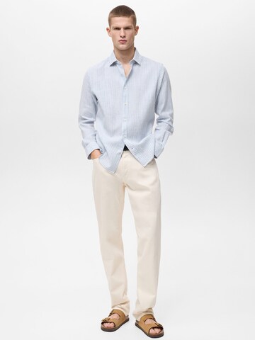 MANGO MAN Regular fit Button Up Shirt 'EMMA' in Blue