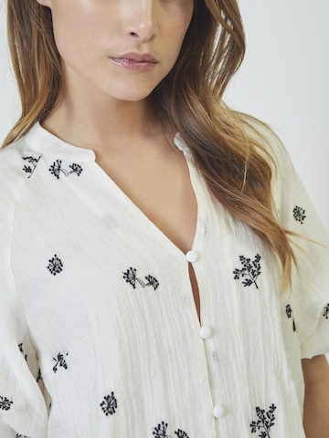 Chemisier ' Colleen ' co'couture en blanc