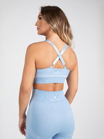 Gorilla Wear Bustier Sport bh 'Selah' in Blauw