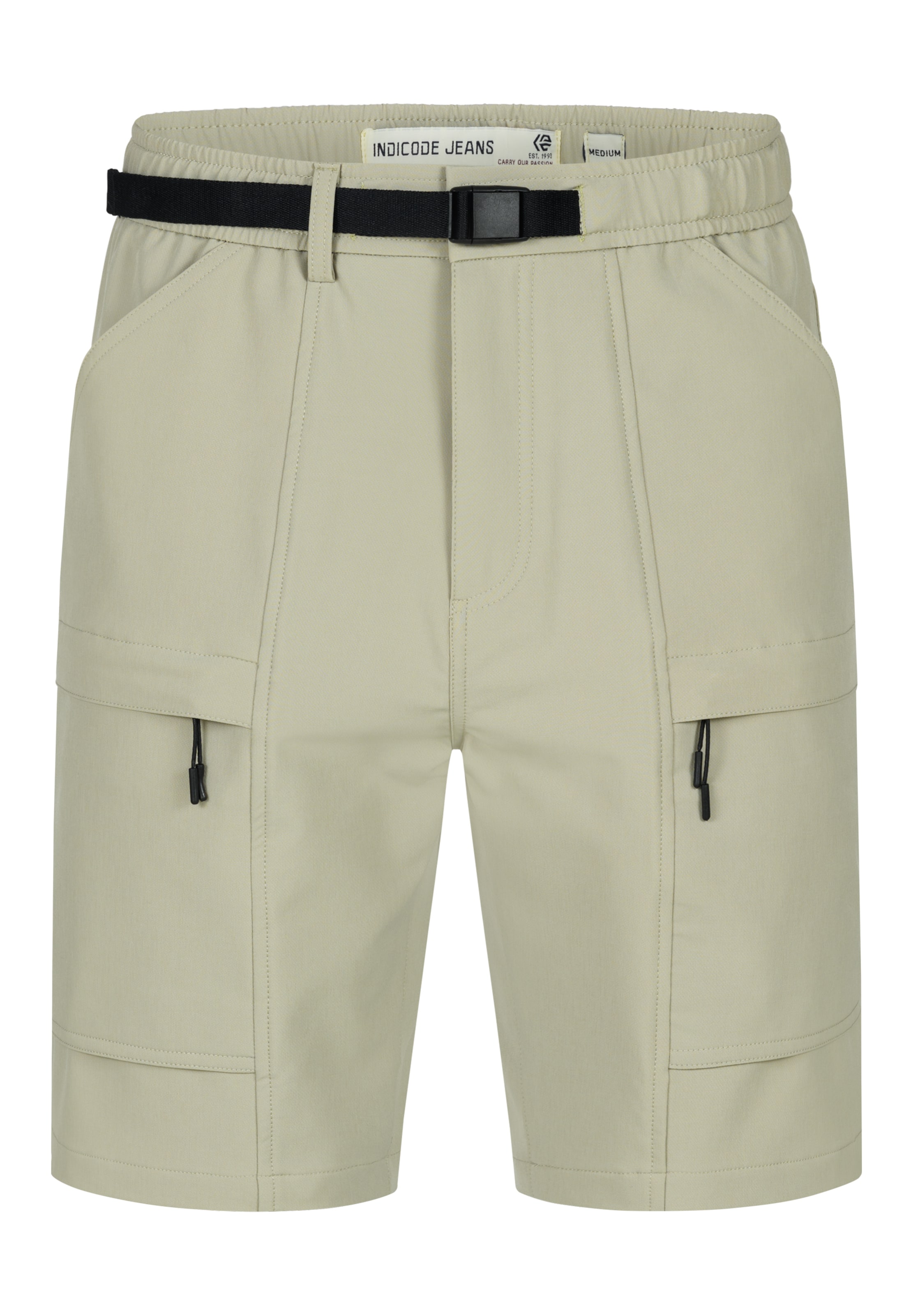 INDICODE JEANS Regular Cargobroek 'Rommie' in Grijs: voorkant