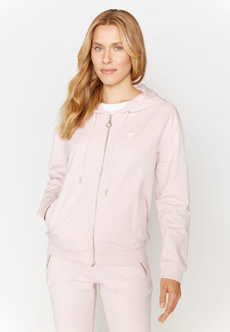 Angels Athletic Zip-Up Hoodie in Pink