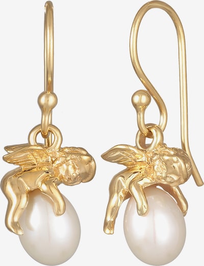 ELLI Boucles d'oreilles 'Engel' en or / blanc perle, Vue avec produit
