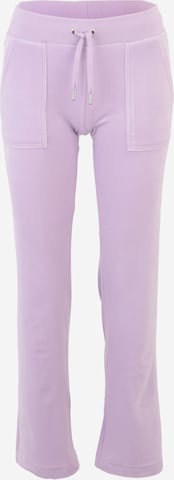 Juicy Couture PetiteFlared/zvonoliki kroj Hlače 'DEL RAY' - ljubičasta boja: prednji dio
