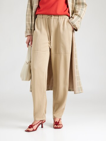 MOS MOSH Конический (Tapered) Штаны 'MMMaison Stalom' в Бежевый: спереди