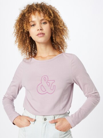 T-shirt MORE & MORE en violet : devant