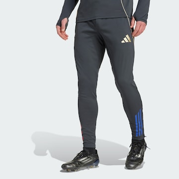 Skinny Pantalon de sport 'Olympique Lyon Tiro 25 Competition' ADIDAS PERFORMANCE en gris : devant