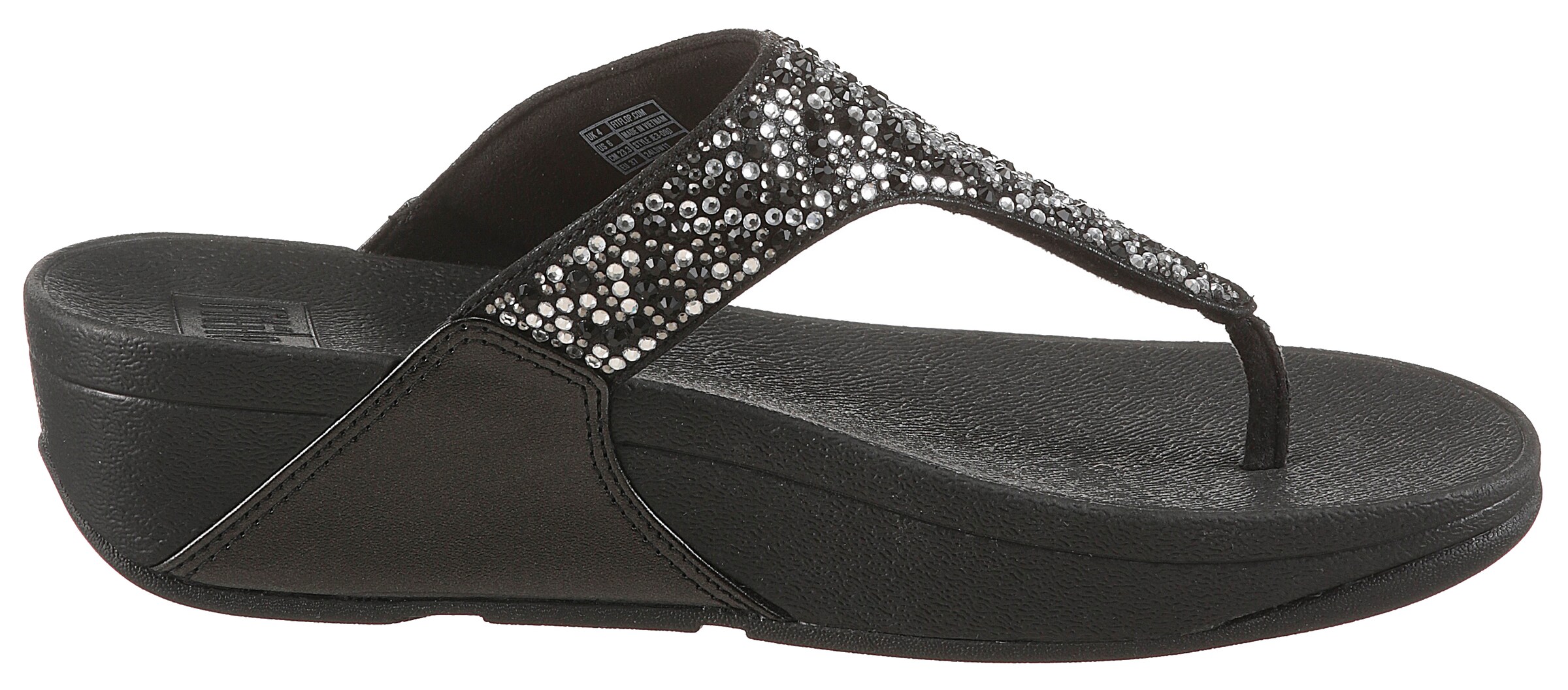 FitFlop T-Bar Sandals in Black