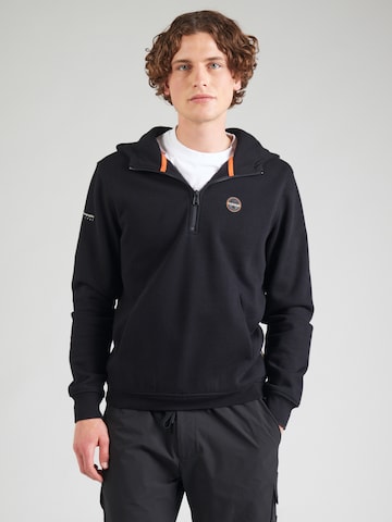 NAPAPIJRI Sweatshirt 'B-BADGE' in Schwarz: Vorderseite