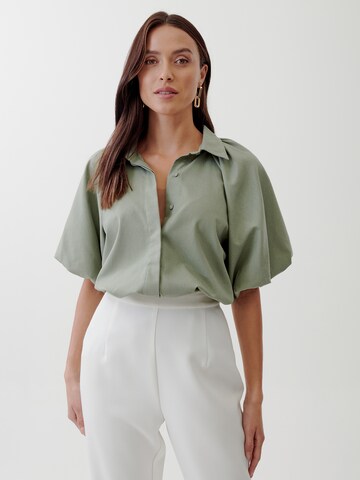 Tussah Blouse 'FIONA' in Green: front