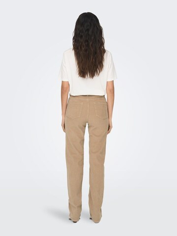 ONLY Regular Pants 'Emily' in Brown