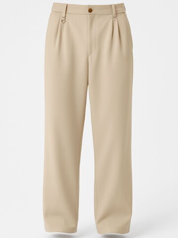 Dandalo Loosefit Bandplooibroek in Beige: voorkant