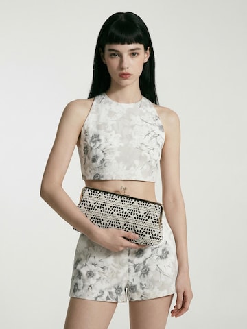 Borsa a mano 'Borsa a mano Kassandra Orlanda Plus - Chiusura fibbia, tessuto jacquard geometrico' di Kassandra in nero