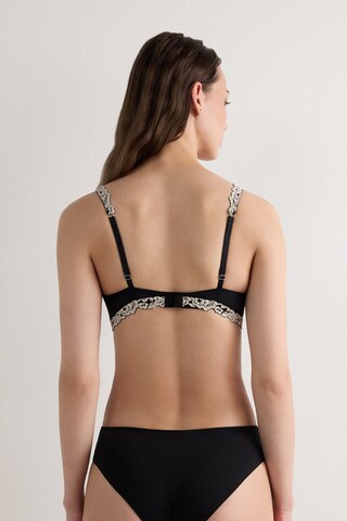 INTIMISSIMI Push-up Bra 'Gioia Pretty Flowers' in Black