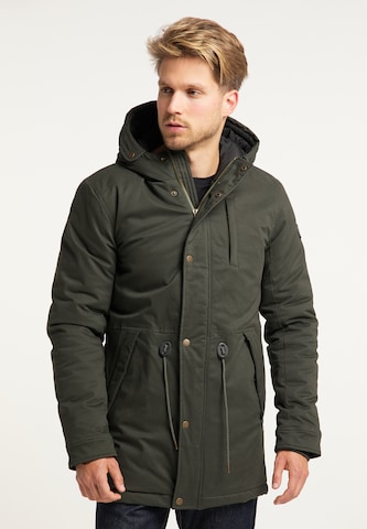 Petrol Industries Winter Parka in Green: front