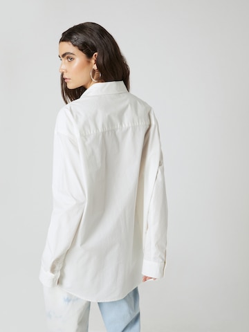 About You x Nils Kuesel Regular fit Button Up Shirt 'Lennox' in White