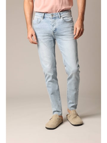 Coupe slim Jean 'Josue' Deeluxe en bleu : devant