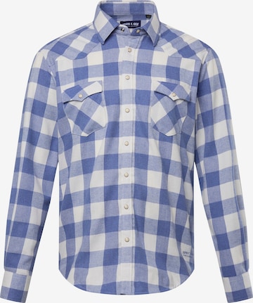 Coupe regular Chemise John F. Gee en bleu : devant