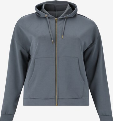 Q by Endurance Zip-Up Hoodie in Blue: front