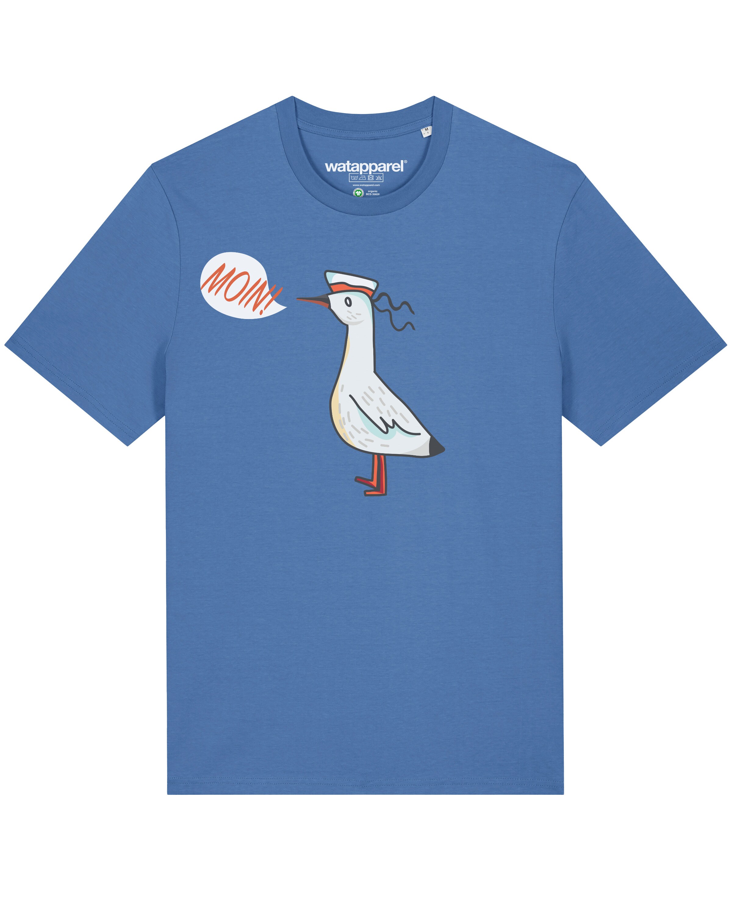T-Shirt Watapparel en bleu : devant
