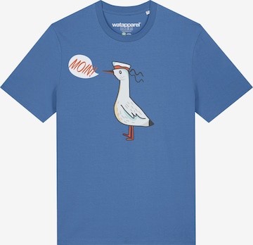 T-Shirt Watapparel en bleu : devant