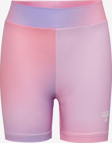 Hummel Regular Workout Pants in Pink: front