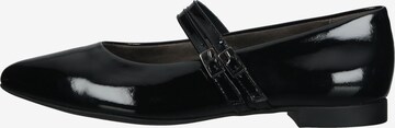 Paul Green Ballet Flats with Strap in Black