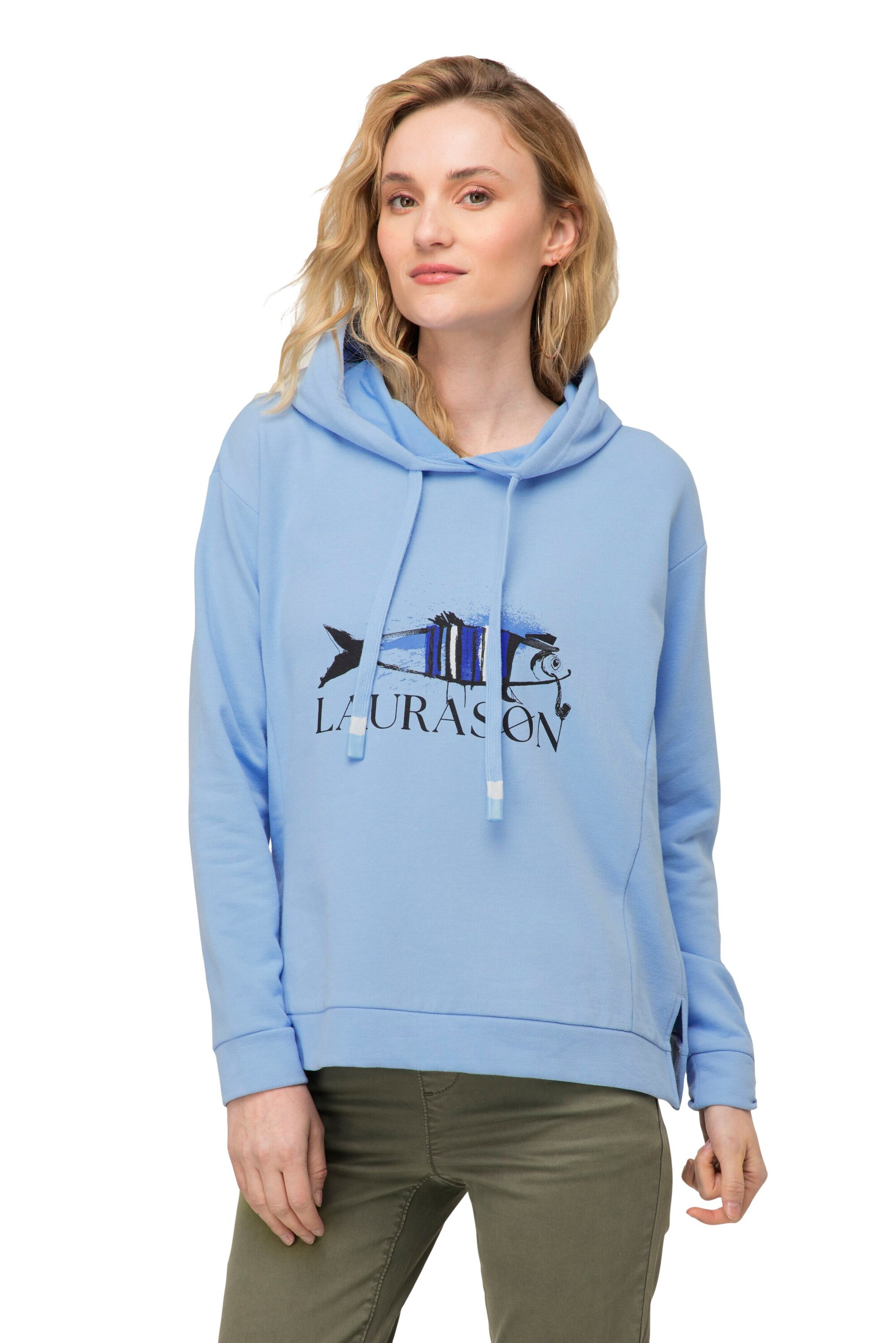 LAURASØN Sweatshirt in Blue: front