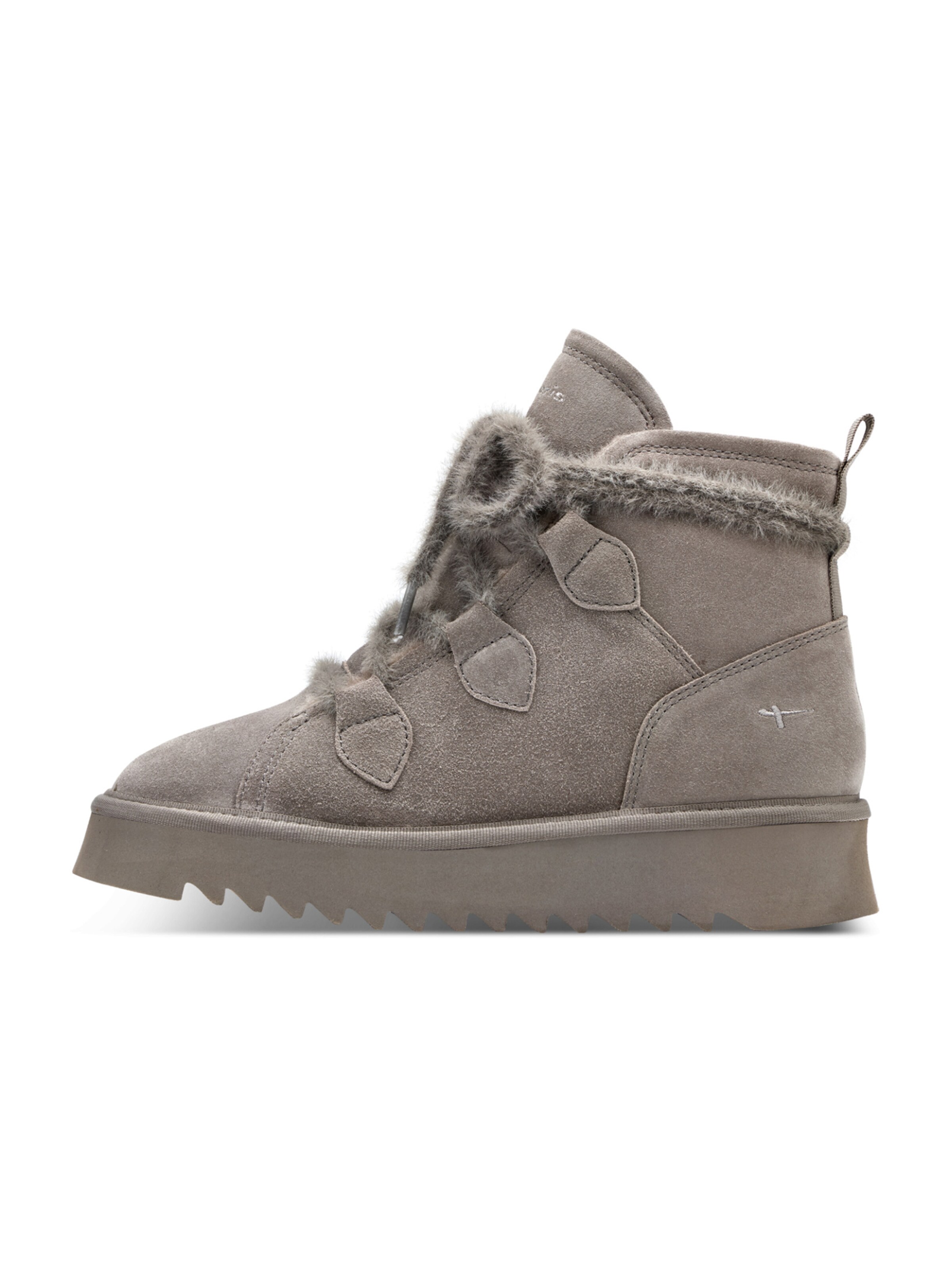 Tamaris Lace-Up Ankle Boots in Grey