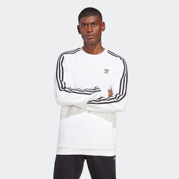 ADIDAS ORIGINALS Суичър 'Adicolor Classics 3-Stripes' в бяло: отпред