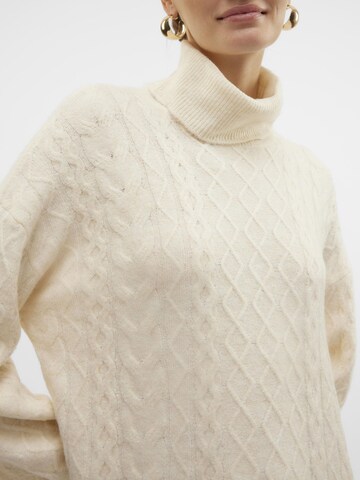 VERO MODA Strikkjole 'JUPITERCABLE' i beige