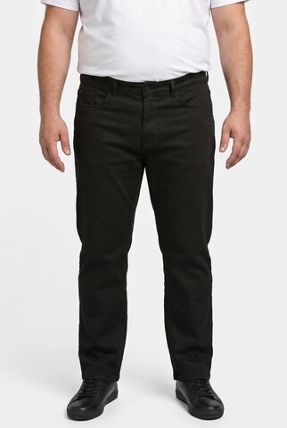 Men Plus Regular Jeans in Zwart: voorkant