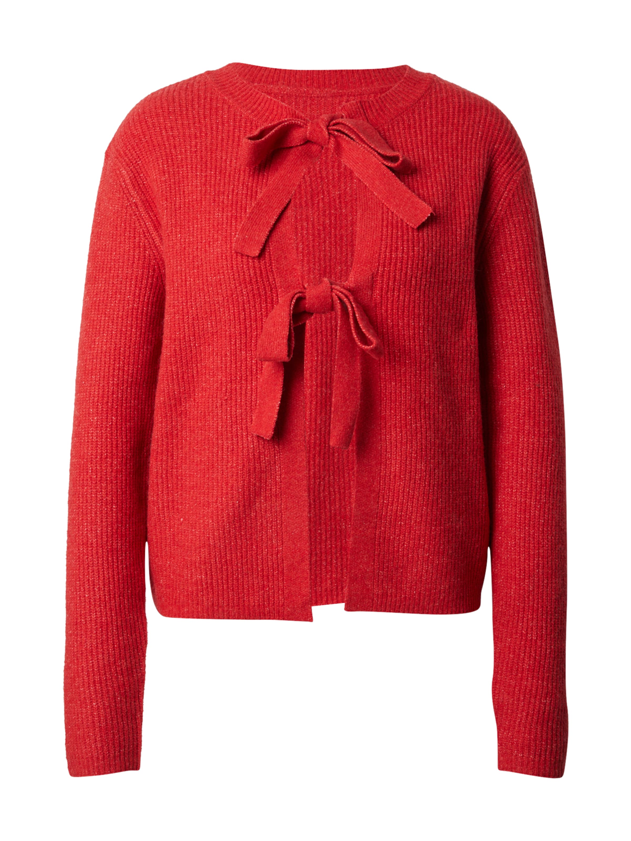 PIECES Neuletakki 'PCSILLY' värissä punainen: etupuoli