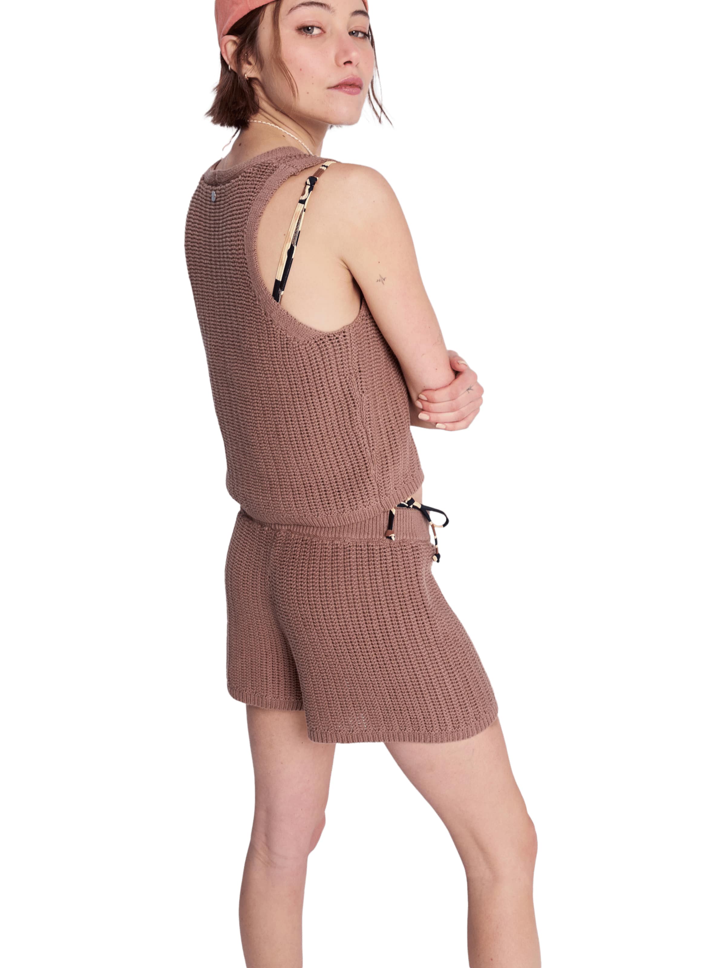 ROXY Свободный крой Штаны 'Beach Bungalow' в Коричневый