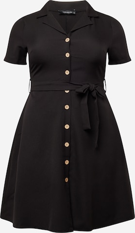 Trendyol Curve Shirt Dress in Black: front